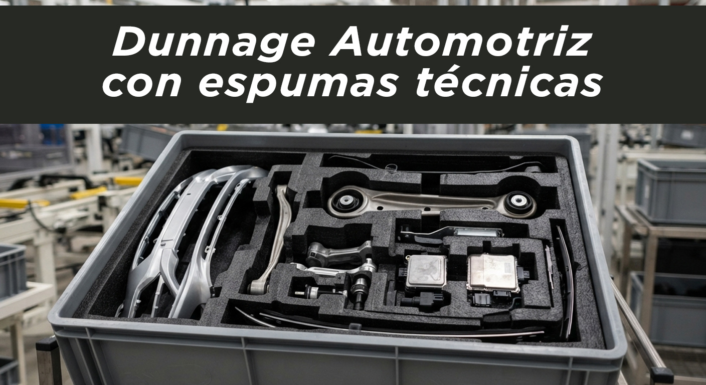 Dunnage automotriz con espumas técnicas: protección para piezas de alto valor